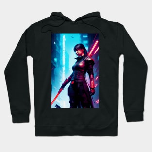 Abstract Cyberpunk Girl Hoodie